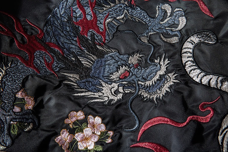 Dragon and Tiger After Dark embroidered bomber jacket, photo 5