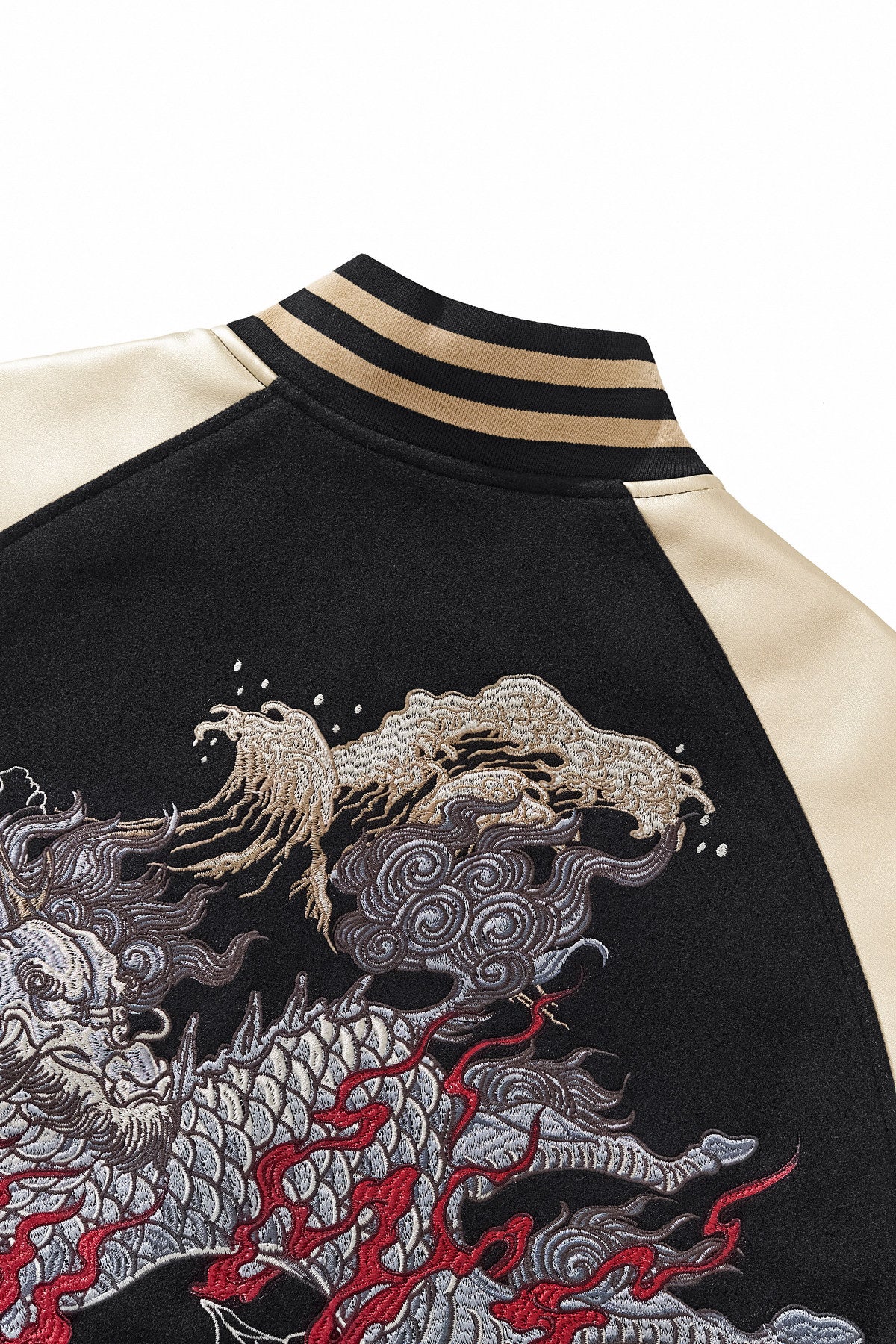 PT-055 original seller photo detail 001; Black Gold Qilin varsity