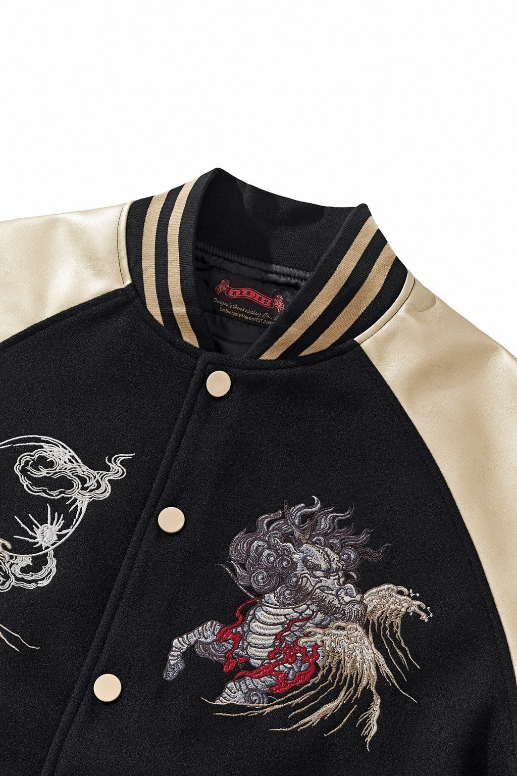 PT-055 original seller photo detail 004; Black Gold Qilin varsity