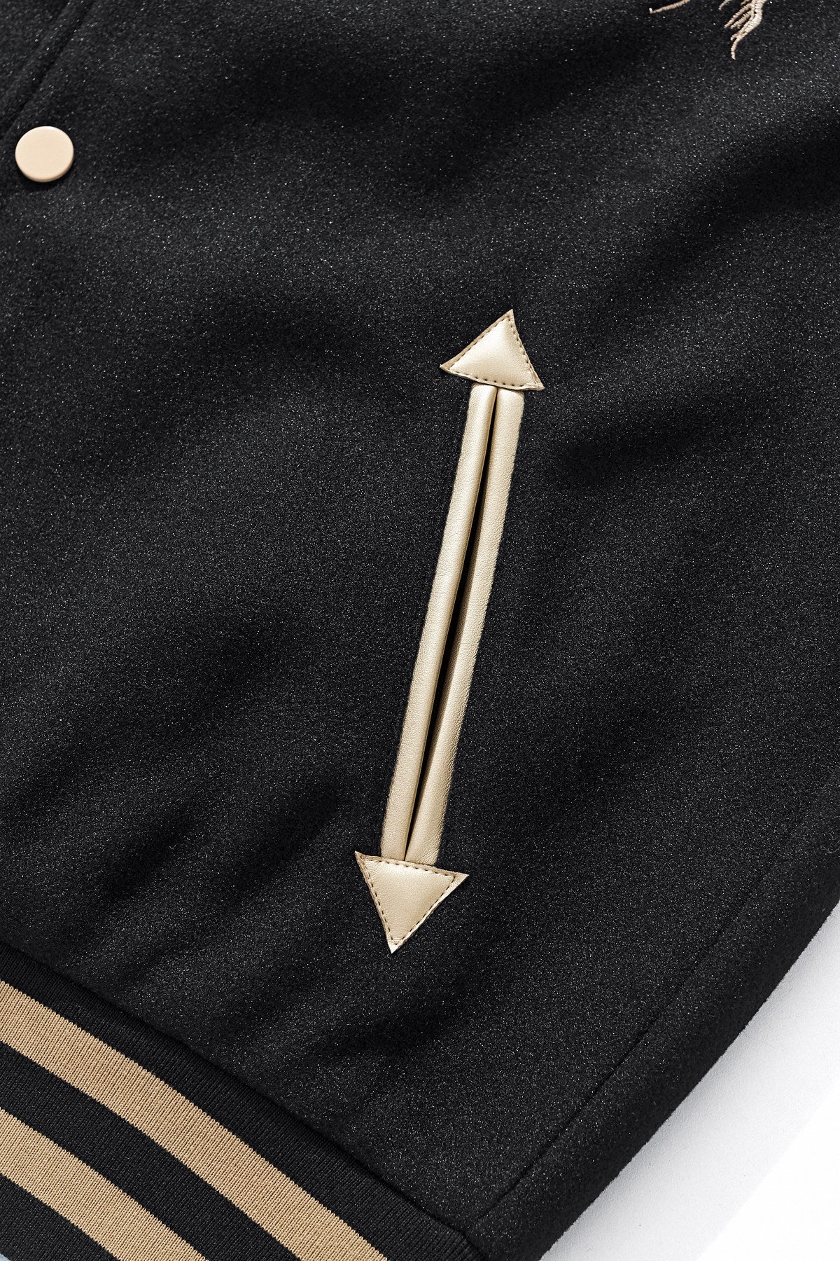 PT-055 original seller photo detail 007; Black Gold Qilin varsity