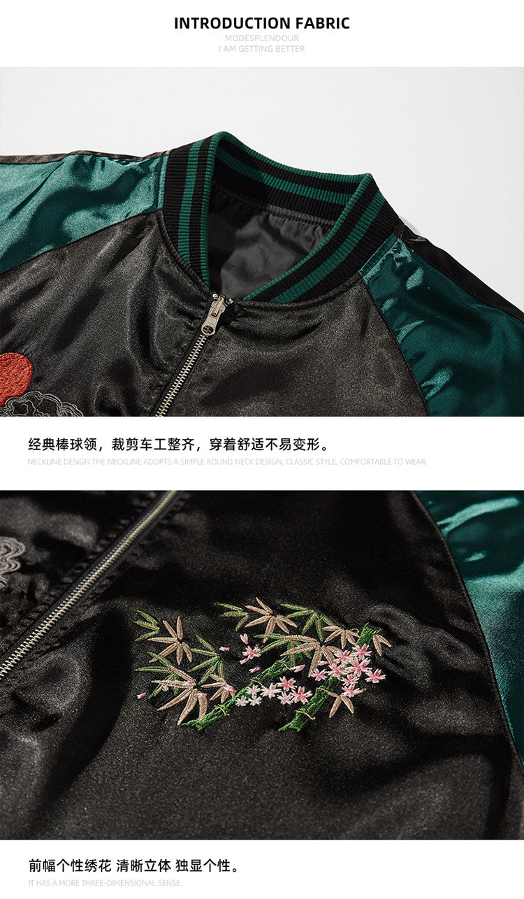 RYUWAN PT098 Black Green original Taobao fabric embroidery detail 009