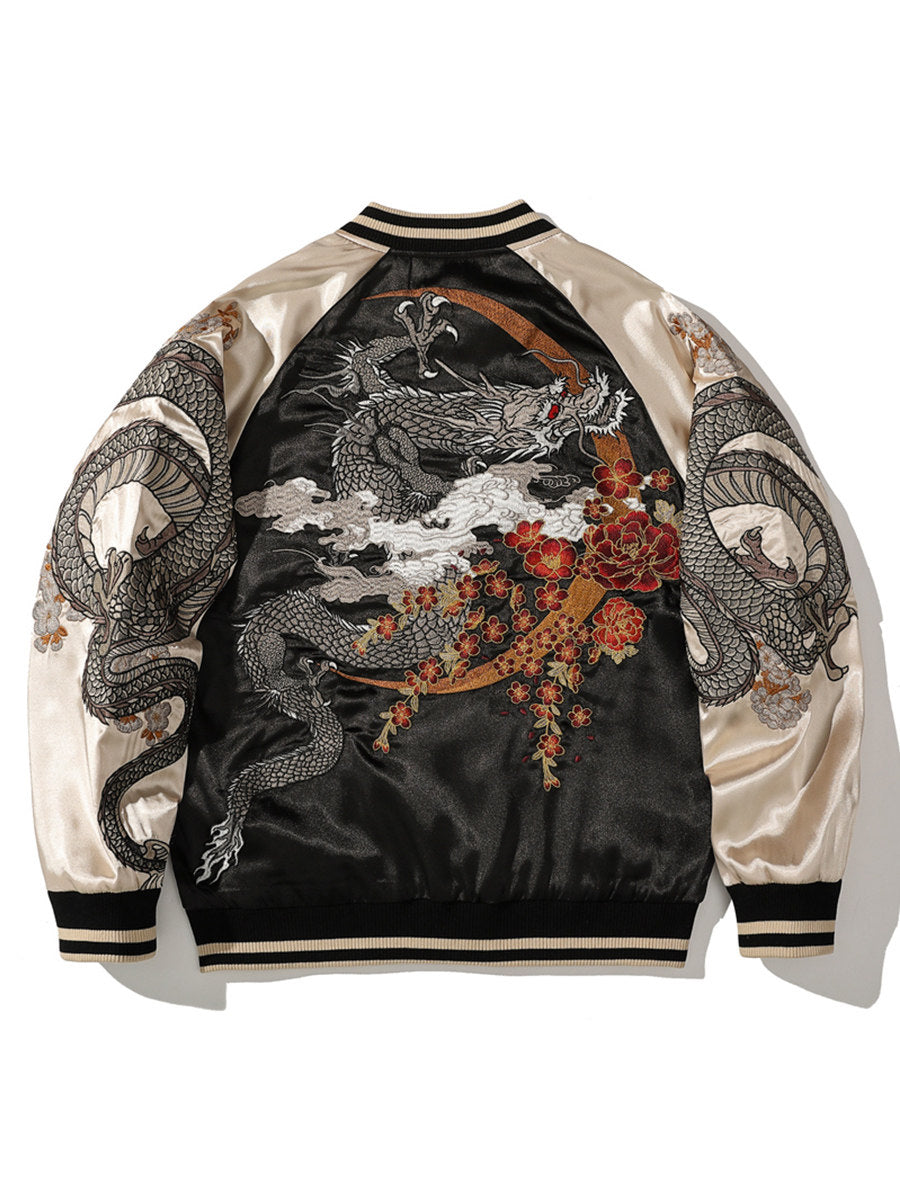 PT-102 Taobao original full back Black and Cream dragon jacket