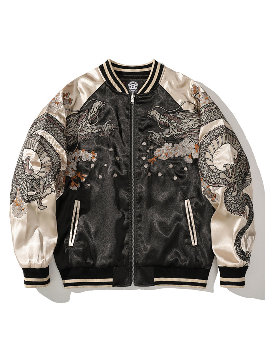 PT-102 Taobao original full front Black and Cream dragon jacket