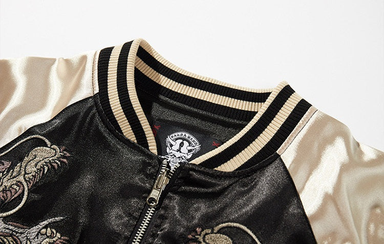 PT-102 Taobao original satin collar and zipper detail, photographic crop only