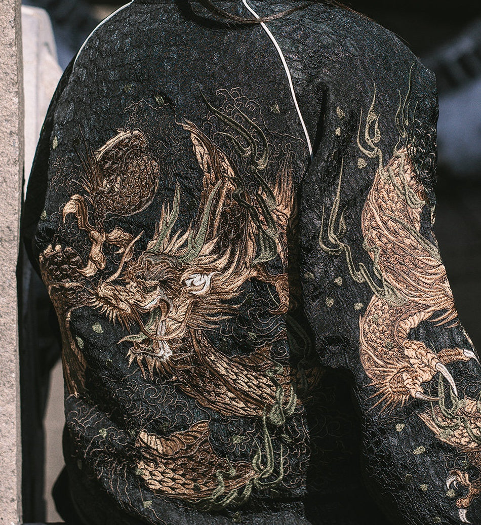 PT003 Taobao real dragon stitch detail