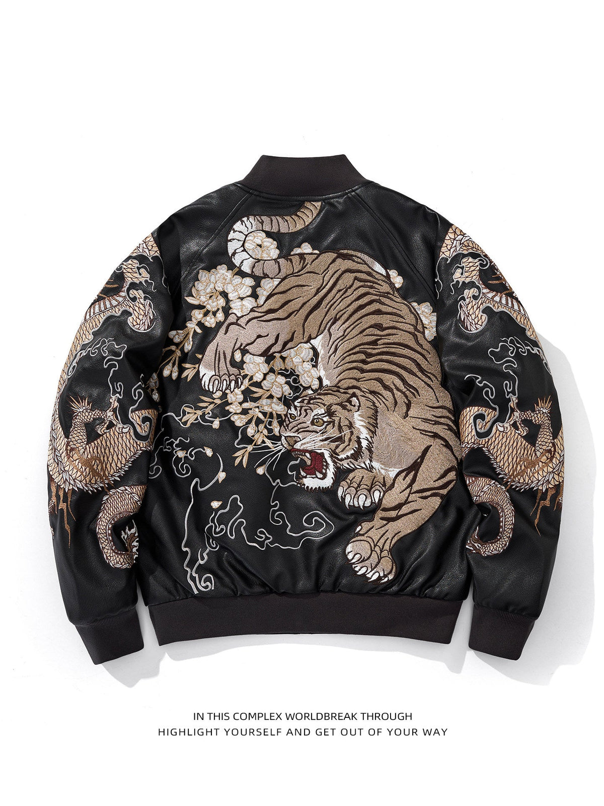 PT-007 Taobao original full back view — tiger embroidery