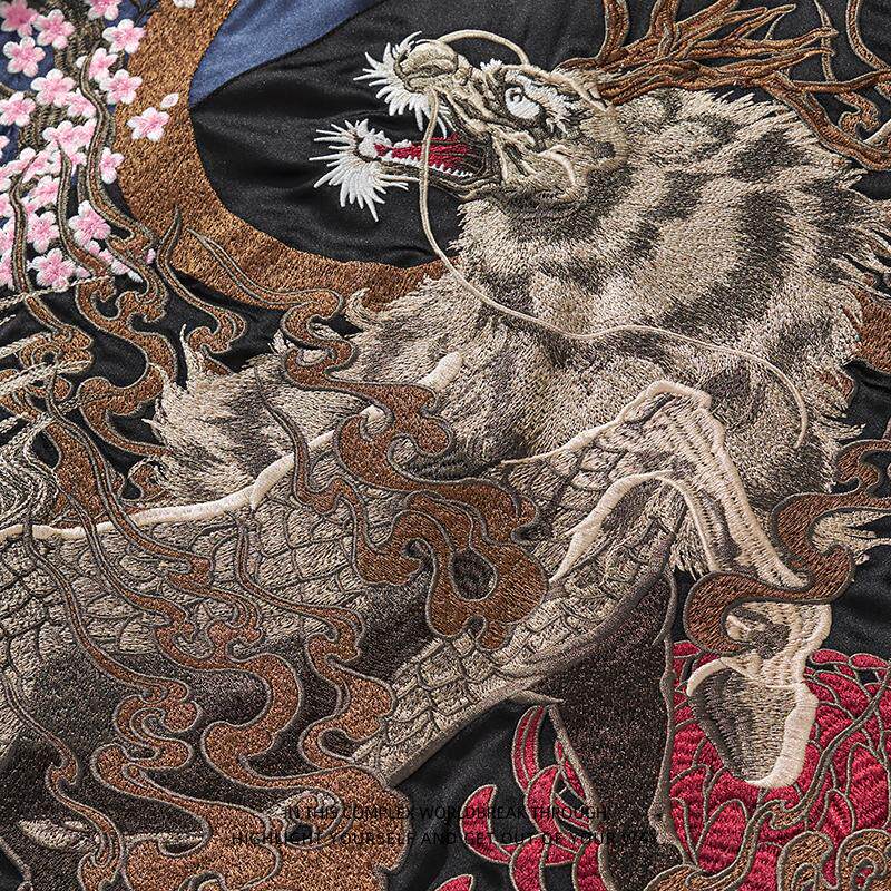 PT-050 Moonshadow Qilin, Navy embroidery close-up, authentic Taobao source