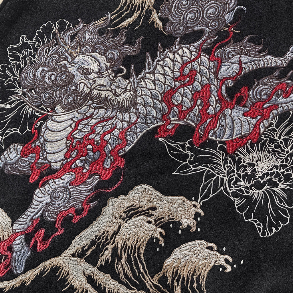 PT-055 authentic Taobao embroidered Qilin motif and waves macro