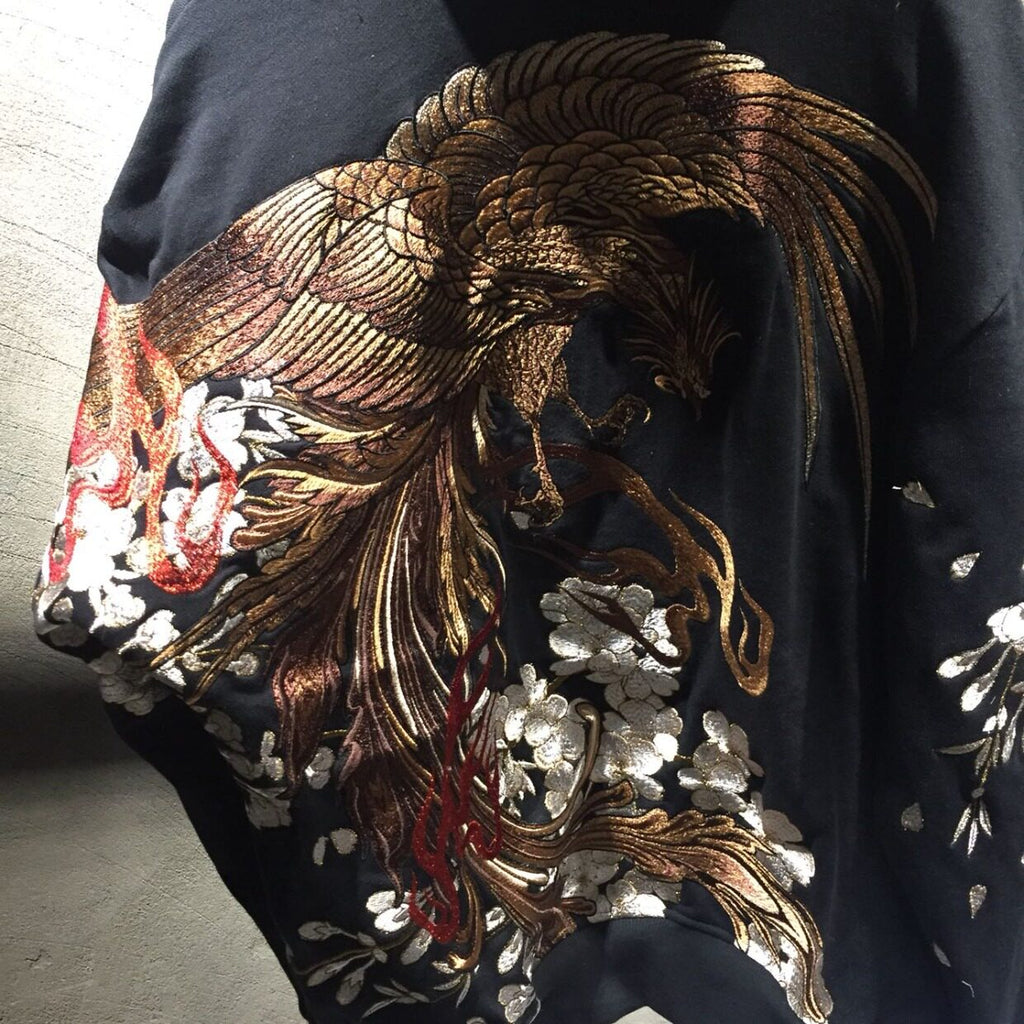 PT-082 Gold Suzaku Taobao source golden phoenix large embroidery detail