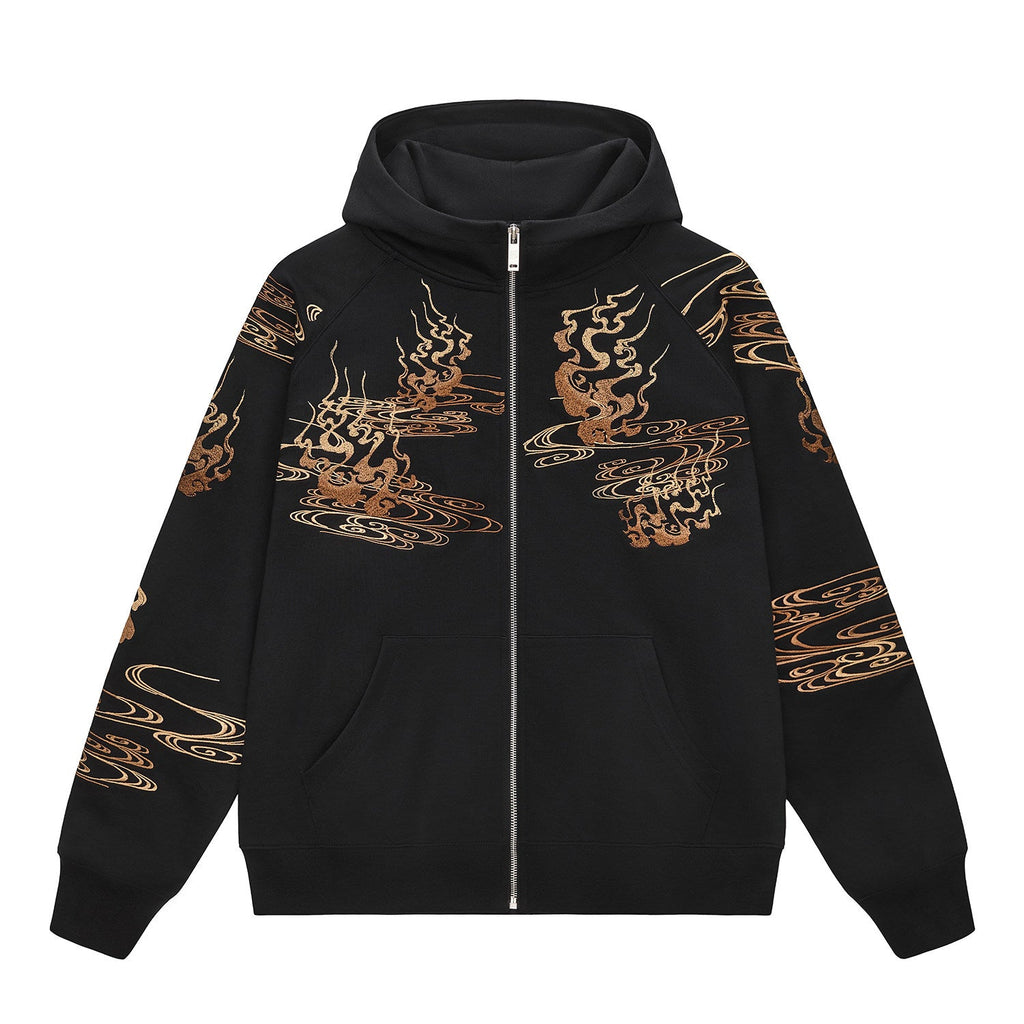 PT-109 Taobao Black front embroidered hoodie