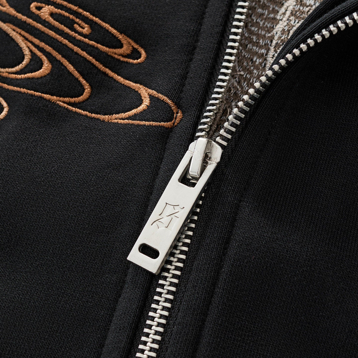 PT-109 Taobao close-up metal zip and black fabric