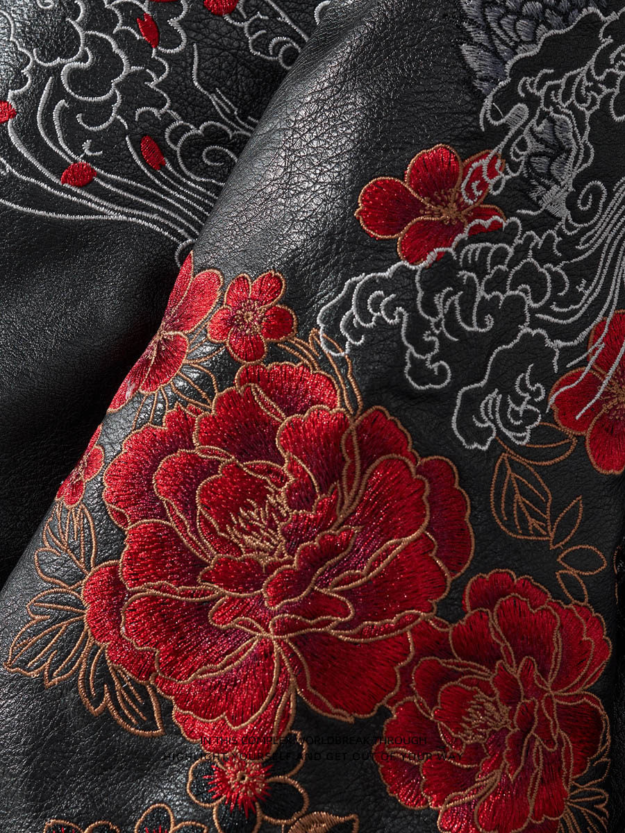 PT-155 original Taobao red peony embroidery macro