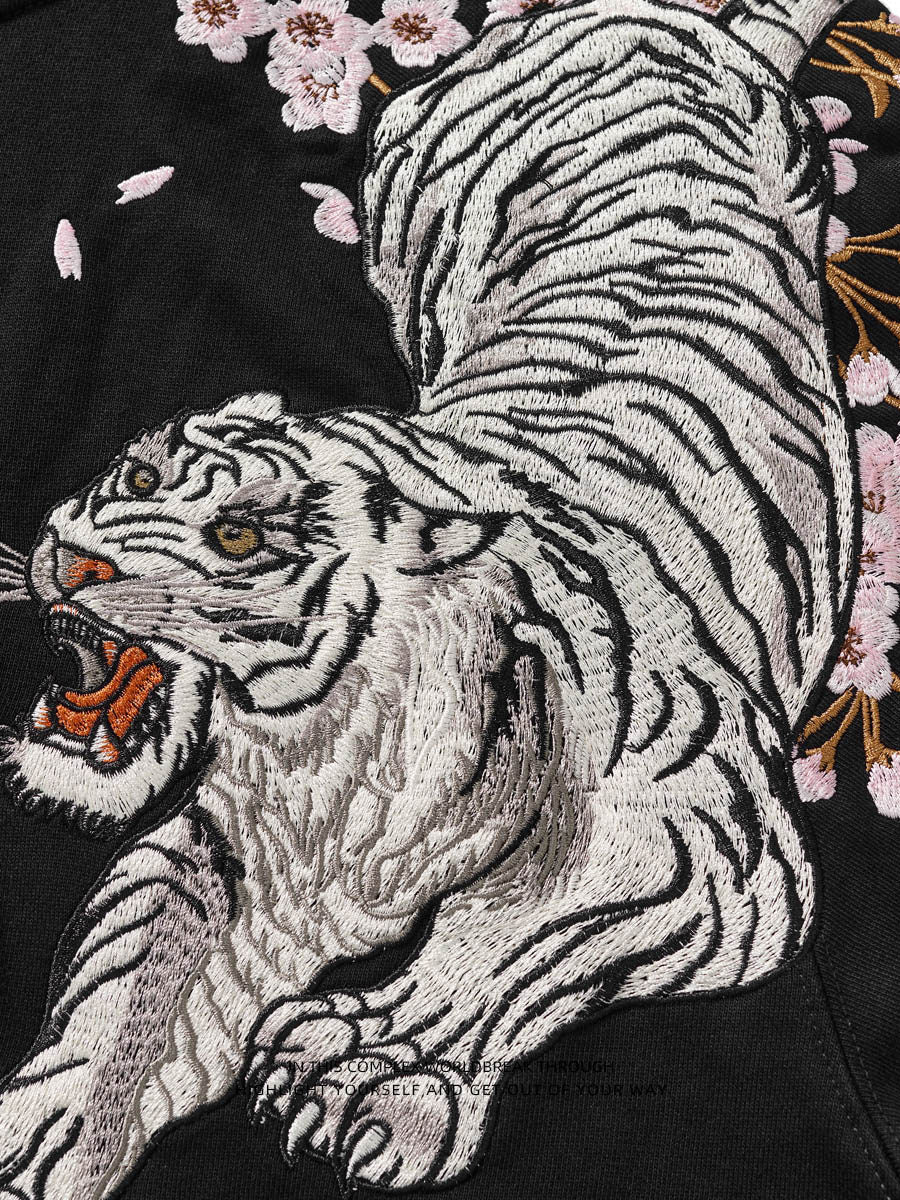 PT-178 source white tiger stitched detail