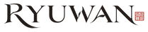 RYUWAN black calligraphic wordmark with red seal